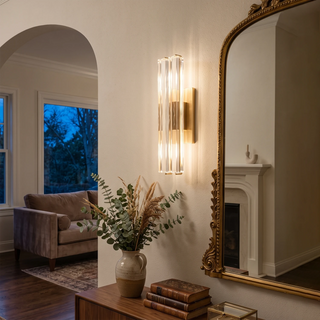 Rainer Faceted Crystal Bar Sconce