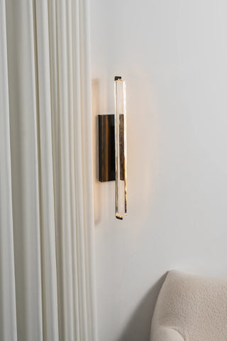Rainer Faceted Crystal Bar Sconce