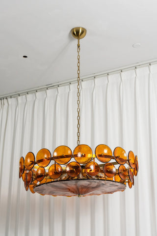 Ivor Discus Glass Ring Chandelier