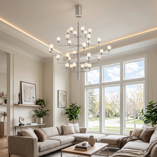 Ramelle Alabaster Tiered Branch Chandelier
