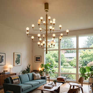 Ramelle Alabaster Tiered Branch Chandelier