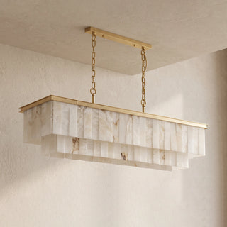 Rectangular Alabaster Chandelier