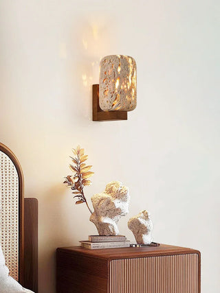 Rectangular Edenstone Travertine Wall Sconce
