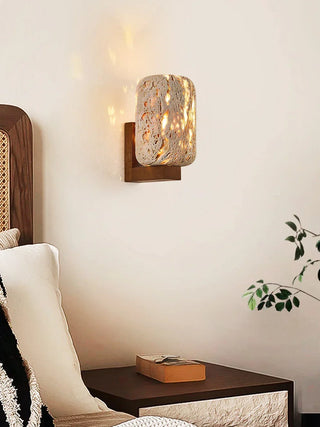 Rectangular Edenstone Travertine Wall Sconce