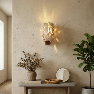 Rectangular Edenstone Travertine Wall Sconce