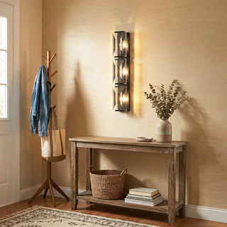 Rectangular Triple Crystal Wall Lamp