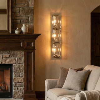 Rectangular Triple Crystal Wall Lamp