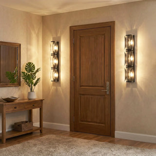 Rectangular Triple Crystal Wall Lamp