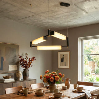 Resident Alabaster Modern Black Chandelier
