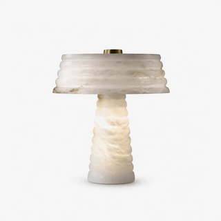 Ribbed Alabaster Table Lamp