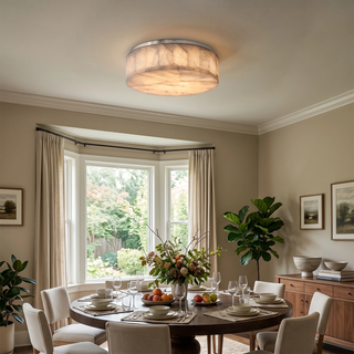 Round Rivage Alabaster Ceiling Lamp