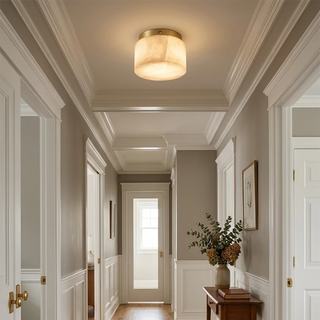Round Rivage Alabaster Ceiling Lamp