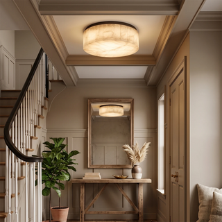 Round Rivage Alabaster Ceiling Lamp