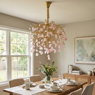 Romantic Pink Crystal Tree Branch Chandelier