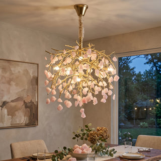 Romantic Pink Crystal Tree Branch Chandelier