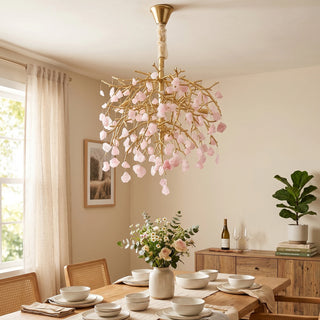 Romantic Pink Crystal Tree Branch Chandelier
