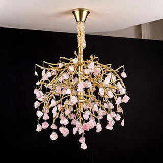 Romantic Pink Crystal Tree Branch Chandelier