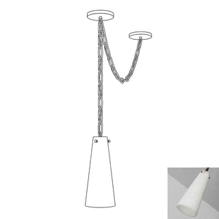Romilly Alabaster Cascading Cone Chain Chandelier