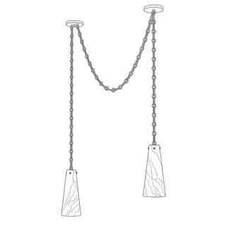 Romilly Cascading Cone Chain Chandelier
