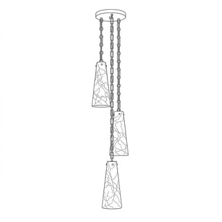 Romilly Cascading Cone Chain Chandelier