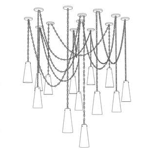 Romilly Cascading Cone Chain Chandelier