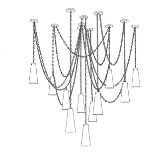 Romilly Cascading Cone Chain Chandelier