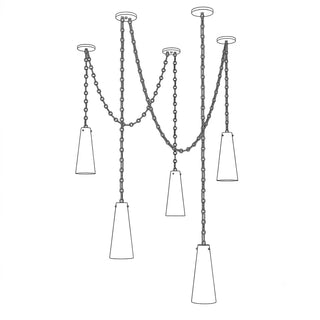 Romilly Cascading Cone Chain Chandelier