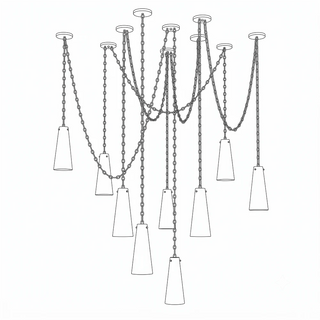 Romilly Cascading Cone Chain Chandelier