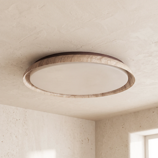 Round Kuzco Travertine Ceiling Light - view 2 | Vidirlighting