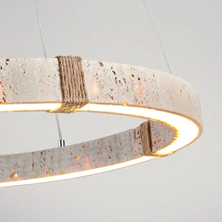 Round-Travertine-Dainolite-Chandelier-Vidirlighting3_4 - Vidirlighting
