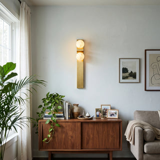 Selene Twin Alabaster Wall Sconce