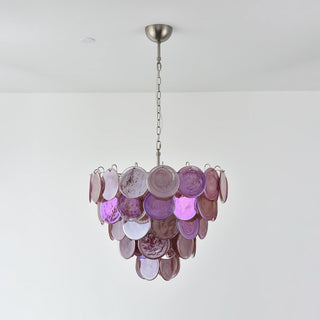 Seraphine Iridescent Pink Disc Chandelier
