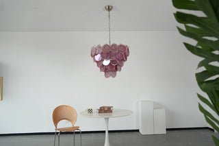 Seraphine Iridescent Pink Disc Chandelier