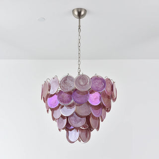 Seraphine Iridescent Pink Disc Chandelier