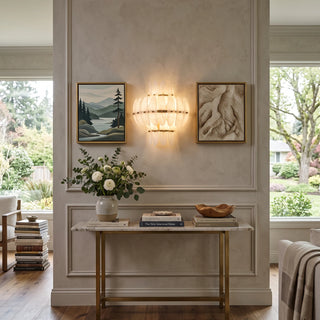 Seraphine Tiered Alabaster Petal Wall Sconce
