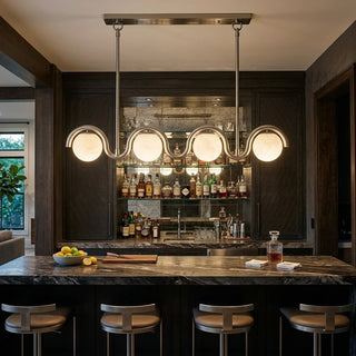 Serein Wave Alabaster Linear Chandelier