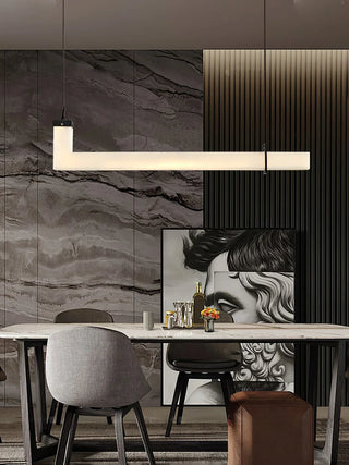 L-Shaped Linear Alabaster Pendant Lamp - Vidirlighting