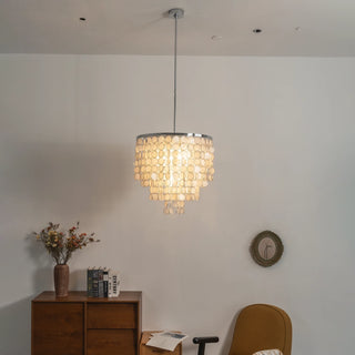 Shell Waterfall Oceana Tiered Chandelier