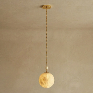 Alabaster Spherical Chain Chandelier