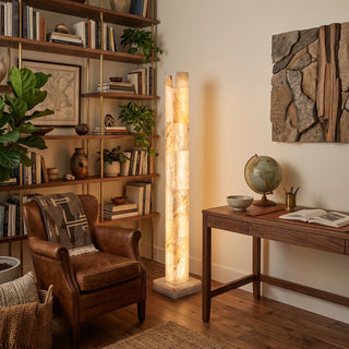 Solenne Alabaster Column Floor Lamp