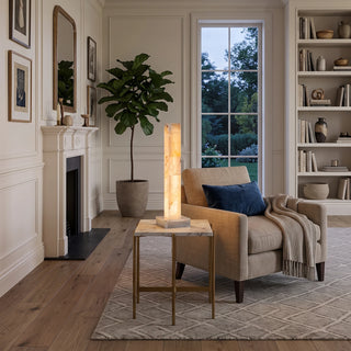 Solenne Alabaster Column Floor Lamp