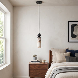 Solenne Alabaster Cylinder Pendant Light