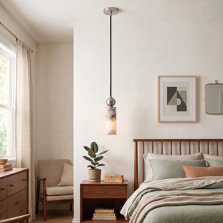 Solenne Alabaster Cylinder Pendant Light