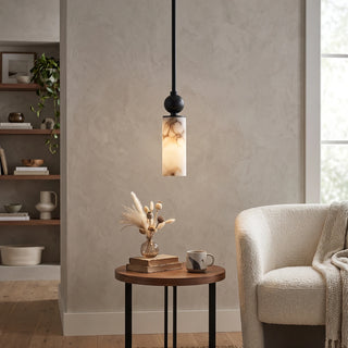 Solenne Alabaster Cylinder Pendant Light
