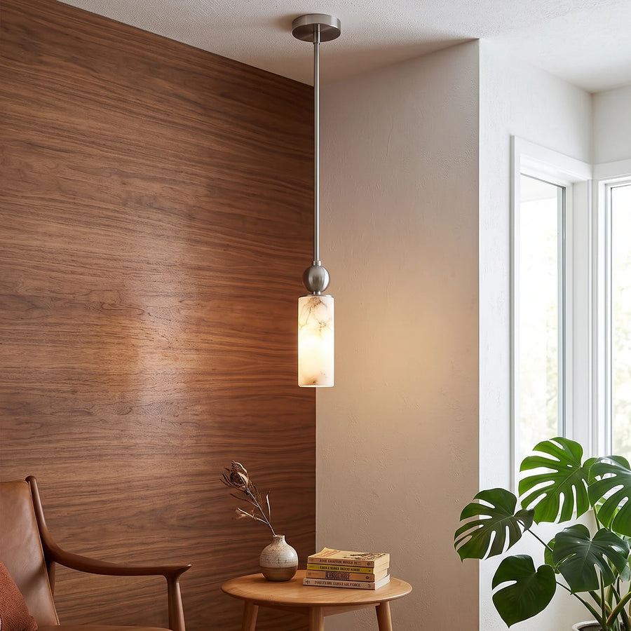 Solenne Alabaster Cylinder Pendant Light