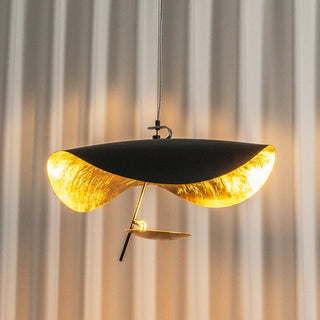 Solenne Gold Leaf Wave Pendant Light
