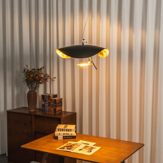 Solenne Gold Leaf Wave Pendant Light
