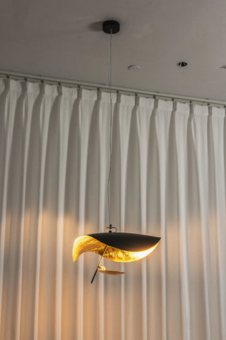Solenne Gold Leaf Wave Pendant Light