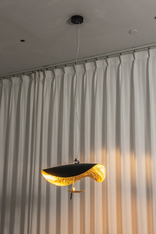 Solenne Gold Leaf Wave Pendant Light