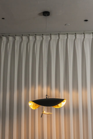 Solenne Gold Leaf Wave Pendant Light